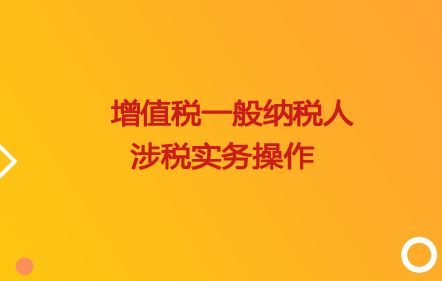 增值税一般纳税人涉税实务操作