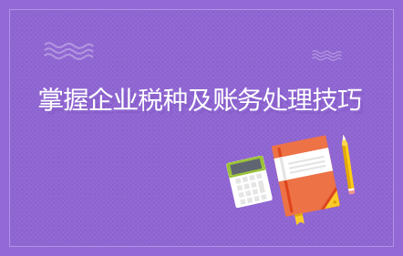 【公開(kāi)課】掌握企業(yè)稅種及賬務(wù)處理技巧