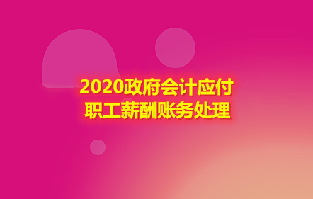 2020政府會計應付職工薪酬賬務處理