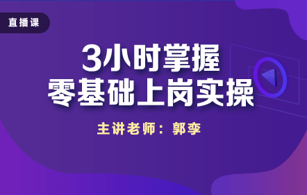3小时掌握零基础上岗实操