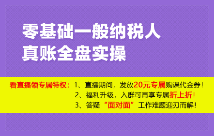 【免費】零基礎一般納稅人真賬全盤實操