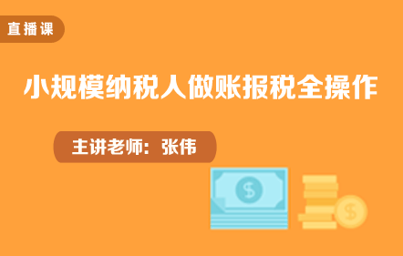 小规模纳税人做账报税全操作