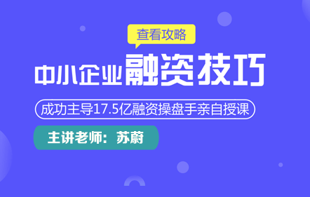 中小民營企業融資技巧實務