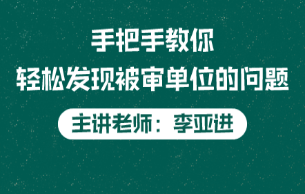 手把手教你轻松发现被审单位的问题